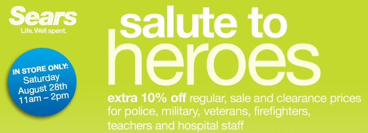 Sears’ Salute to Heroes Sale + Giveaway