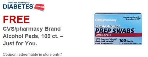 FREE CVS Brand Alcohol Pads with Coupon