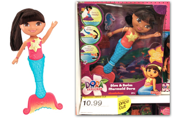 Dora the Explorer Dive & Swim Mermaid Doll ony $8.79 (reg $22)