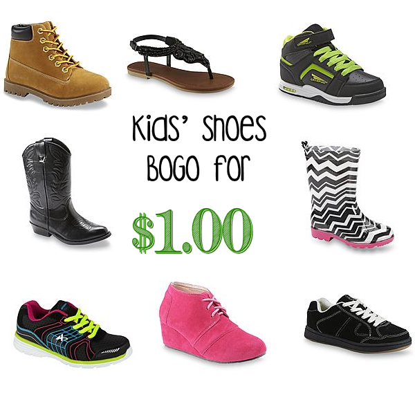 Kids' Shoes on Sale BOGO for $1 at 