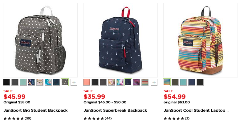 Kohl’s 30% off code! Stacking Codes! Earn Kohl’s Cash! Free shipping! JanSport Superbreak Backpack – Just $25.19!