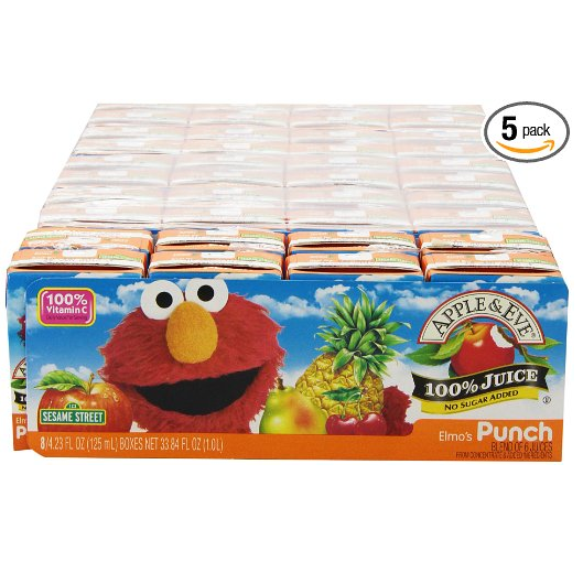 Apple & Eve 100% Juice Elmo’s Punch 4.23 fl oz, 40 Count – $9.88 Shipped!