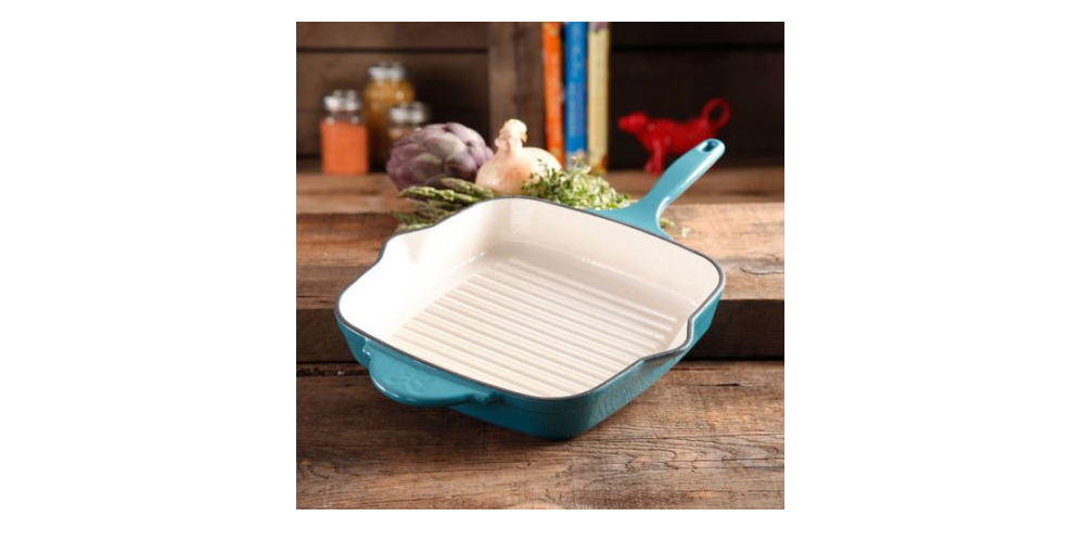 The Pioneer Woman Timeless Square Cast Iron 10.25 Cast Iron Enamel
