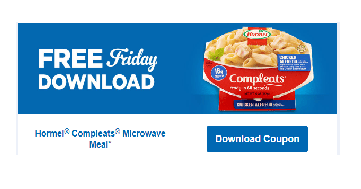 FREE Hormel Compleats Microwave Meal! (Download Coupon Today, Sept. 15th Only)