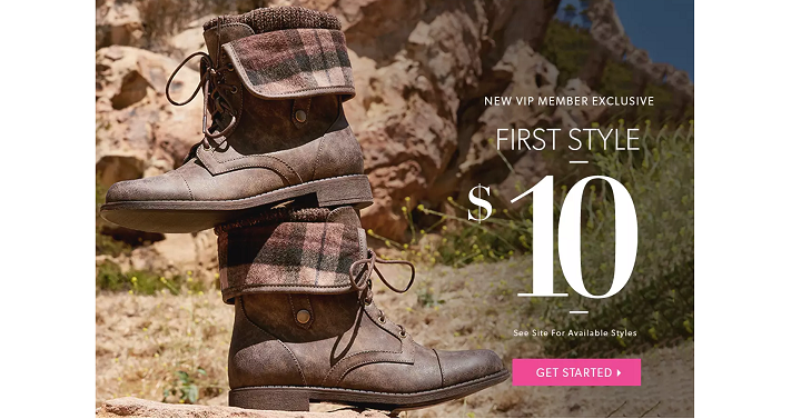 JustFab: First Pair of Shoes/Boots Only $10 Shipped! (New Members Only)