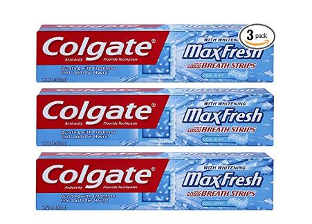 Colgate Max Fresh Fluoride Gel Toothpaste, 7.8 Ounces (Pack of 3) – Only $8.74! *Add-On Item*