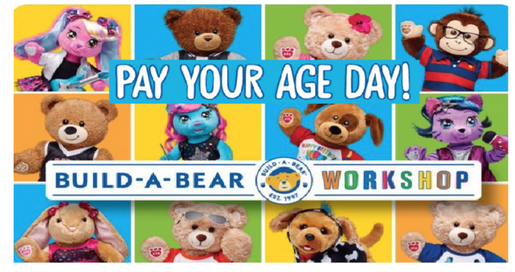 Build A Bear Pay Your Own Age Day Today In Stores Only Common