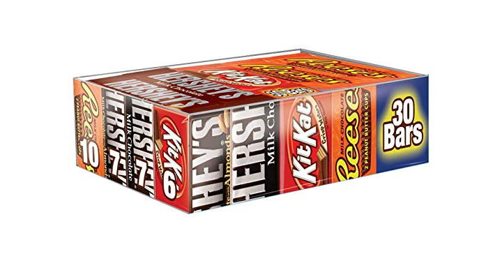 HERSHEY’S Chocolate Candy Bar Variety Pack (Hershey’s, Reese’s, Kit Kat) 30 Count – Just $15.95!