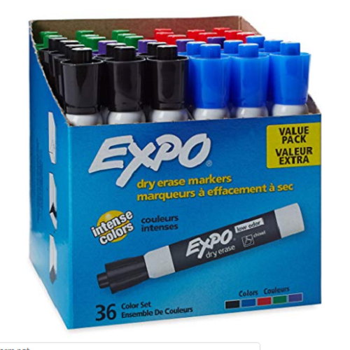 Expo Dry Erase 36 Count Markers Only $18! – Only 50 Cents per Marker!