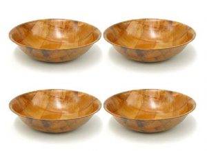 Wooden Woven Salad Bowl, 6-Inch, Set of 4 – $7.19