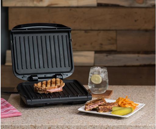 George Foreman 4-Serving Removable Plate Electric Grill and Panini Press—$24.96!