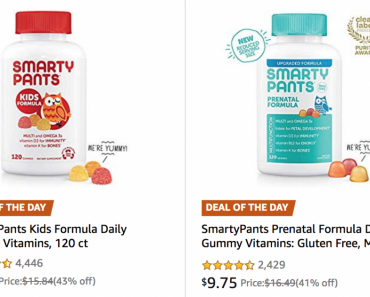 Save Up To 40% off SmartyPants Gummy Vitamins Today Only At Amazon!