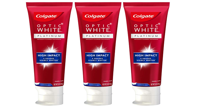 Colgate Optic White High Impact White Whitening Toothpaste (3 Pack ...