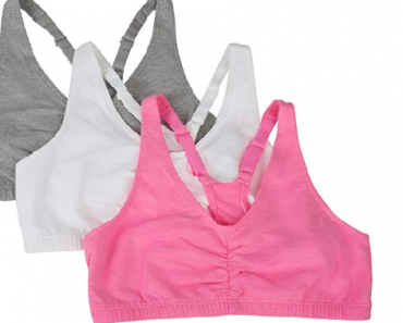 Fruit of the Loom Women’s Adjustable Shirred Front Racerback Bra (Pack of 3) Only $7.61 Shipped! (Reg. $14)