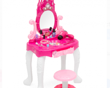 14-Piece Kids Vanity Table and Chair Beauty Playset Only $32.99 Shipped! (Reg. $72.99)