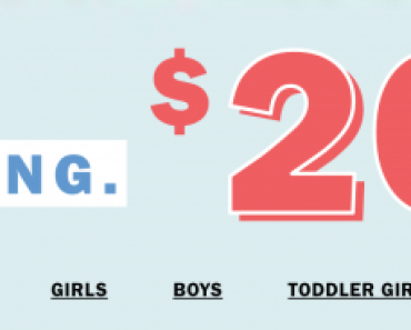 Old Navy: Every Single Thing $20 & Under Online Only! Plus, An Additional 10% At Checkout!