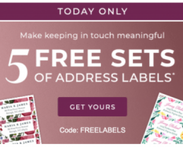 Shutterfly: 5 FREE Sets of Address Labels Today Only! Just Pay Shipping!