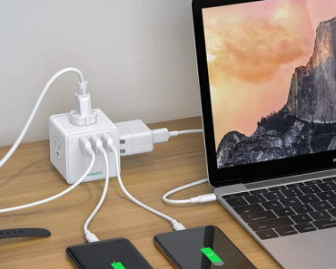 Power Strip Cube with 4 Outlets & 3 USB Ports Only $13.99!