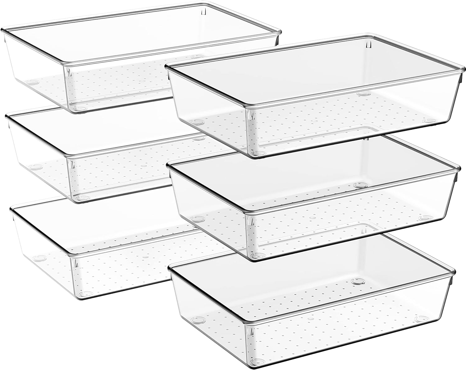 Acrylic Stackable Drawer Organizer Trays (Pack of 6) – Only $11.99 ...