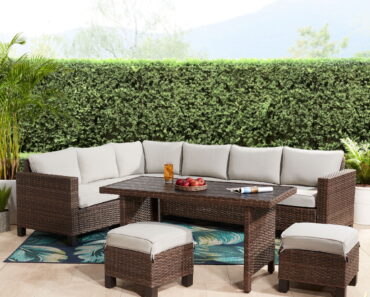 Better Homes & Gardens Brookbury 5-Piece Wicker Sectional Dining Set – Only $498!