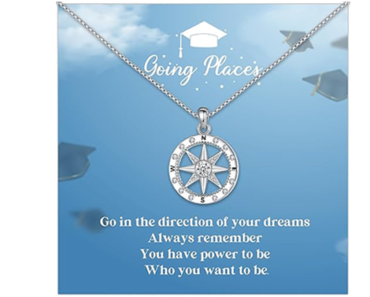 Graduation Necklace Gift “Go Confidently in The Direction of Your Dreams” – Just $13.99!
