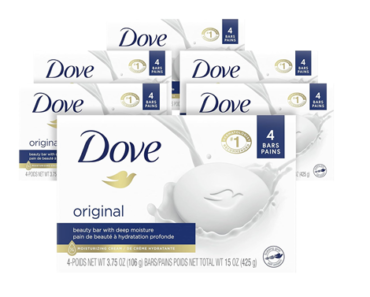 Dove Beauty Bar Original Made With 1/4 Moisturizing Cream – Pack of 24 – Just $18.33!