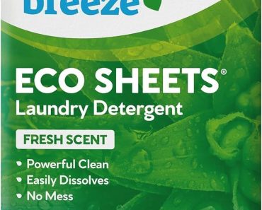 Earth Breeze Laundry Detergent Sheets Fresh Scent (60 Loads) – Only $9.69!