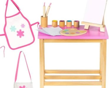 ADORA 16-Piece Doll Accessories Artist Studio Wooden Play Set – Only $14.40!