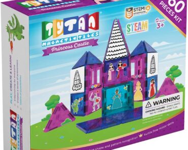 Tytan Tiles Princess Castle 60-Piece Magnetic Tiles Building Set – Only $14.40!