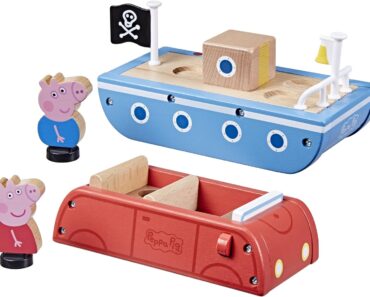 Peppa Pig Toys Wooden Car and Wooden Boat Set – Only $9.34!
