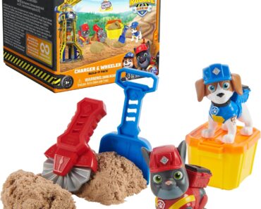 Rubble & Crew, Charger & Wheeler Action Figures with Kinetic Build-It Sand & 2 Building Tools – Only $5.60!