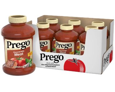 Prego Italian Tomato Pasta Sauce Flavored With Meat, 67 OZ Jar (Case of 6) – Only $23.80!