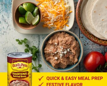 Old El Paso Traditional Canned Refried Beans, 16 oz. (Pack of 12) – Only $13.03!