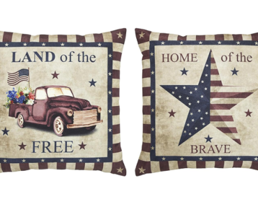 Free and Brave Pillow Cover Set of 2 16×16 – Just $4.86!