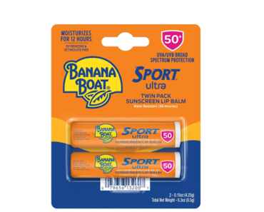 Banana Boat Sport Ultra SPF 50 Lip Sunscreen Twin Pack – Just $3.18!