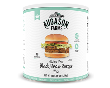 Augason Farms Gluten-Free Black Bean Burger 2 lbs 14 oz No. 10 Can – Just $16.88!
