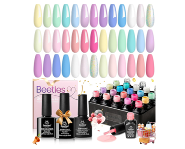 beetles Gel Polish Nail Set Dreamy Town Collection – 20 Colors w/ Sparkle Glitter Uv Gel – Just $17.99!