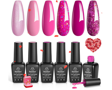 Beetles Pink Gel Nail Polish Set, 6 Colors – Just $10.99!