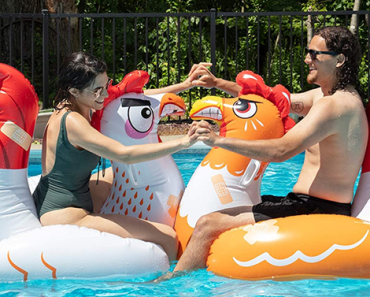 Chicken Fight Inflatable Pool Float Game Set – Includes 2 Giant Battle Ride-Ons – Just $59.99!