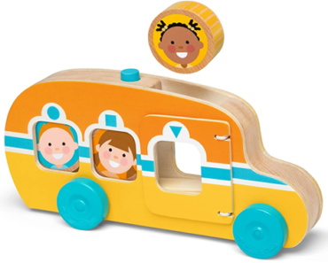 Melissa & Doug GO Tots Wooden Roll & Ride Bus with 3 Disks – Just $6.17!