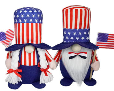 Set of 2 Plush Patriotic Gnomes – Just $9.99!