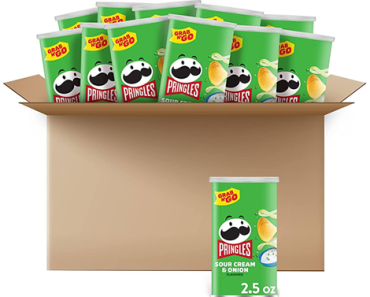 Pringles Potato Crisps Chips, Sour Cream & Onion, 2.5oz (12 Count) – Just $9.41!