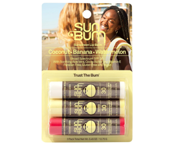 Sun Bum SPF 30 Sunscreen Lip Balm – Pack of 3 – Just $7.64!