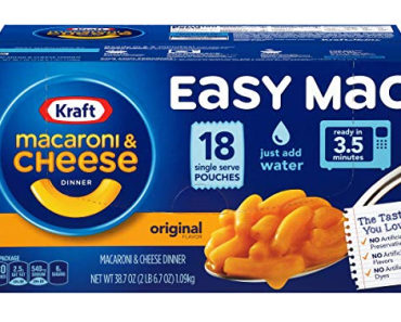 Kraft Easy Mac Microwavable Macaroni & Cheese, 18 Packs – Just $5.72!