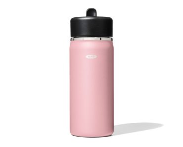 OXO Strive 16oz Wide Mouth Water Bottle with Straw Lid (Rose Quartz) – Only $12.84!