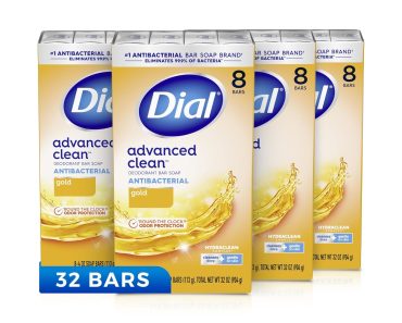 Dial Antibacterial Deodorant Bar Soap, Gold (32 Bars) – Only $20.24!