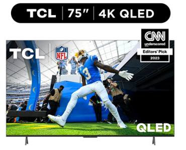 TCL 75” Class Q Class 4K QLED HDR Smart TV with Google TV – Just $498.00! Walmart Deals!