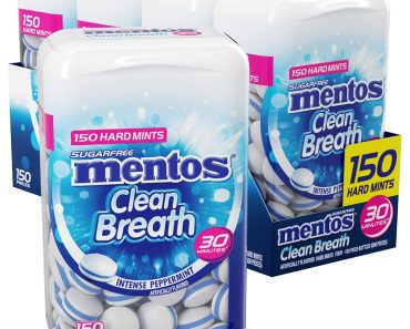 Mentos Clean Breath Sugarfree Hard Mints (Pack of 4) – Only $9.26!