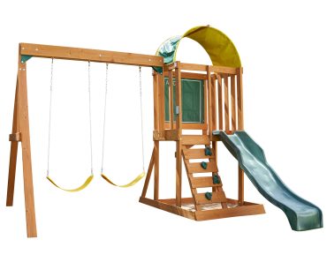 KidKraft Ainsley Wooden Outdoor Swing Set with Slide and Rock Wall – Just $248.00! Walmart Deals!