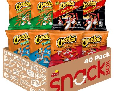 Cheetos Cheese Flavored Snacks, Variety Pack, (Pack of 40) – Only $14.92!